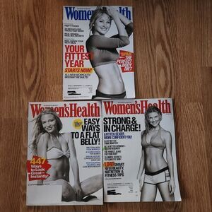 Women's Health Magazine Lot of 3 Jan/Feb, March, Sept 2008 Fitness Back Issue